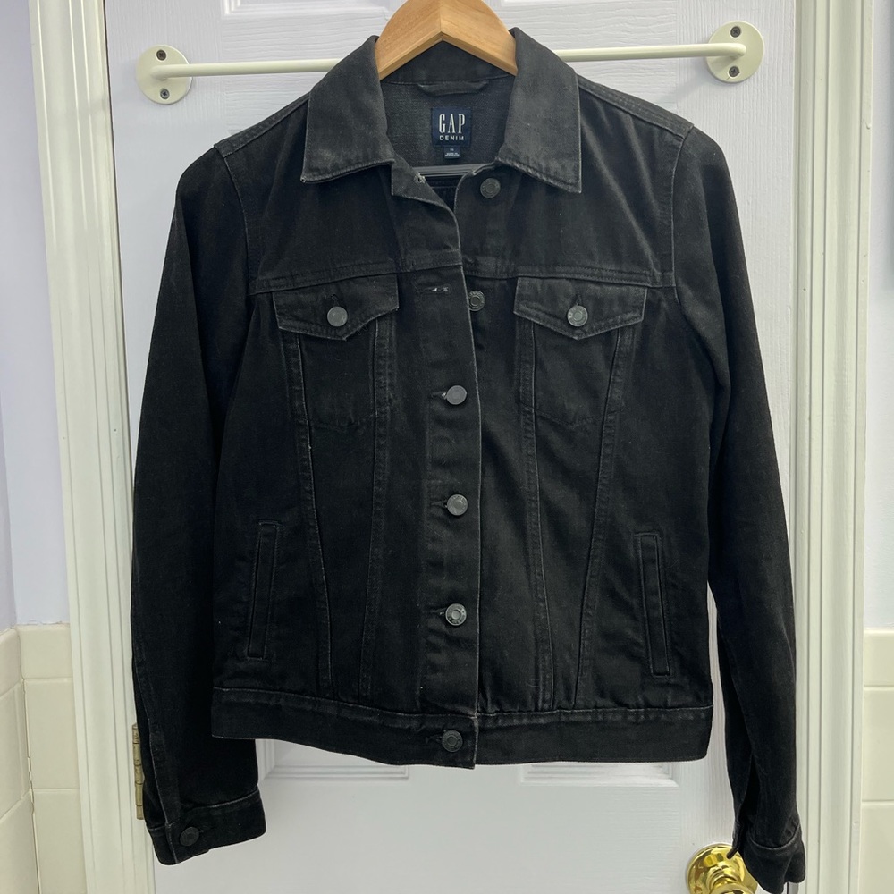 GAP Black Denim Jacket XS